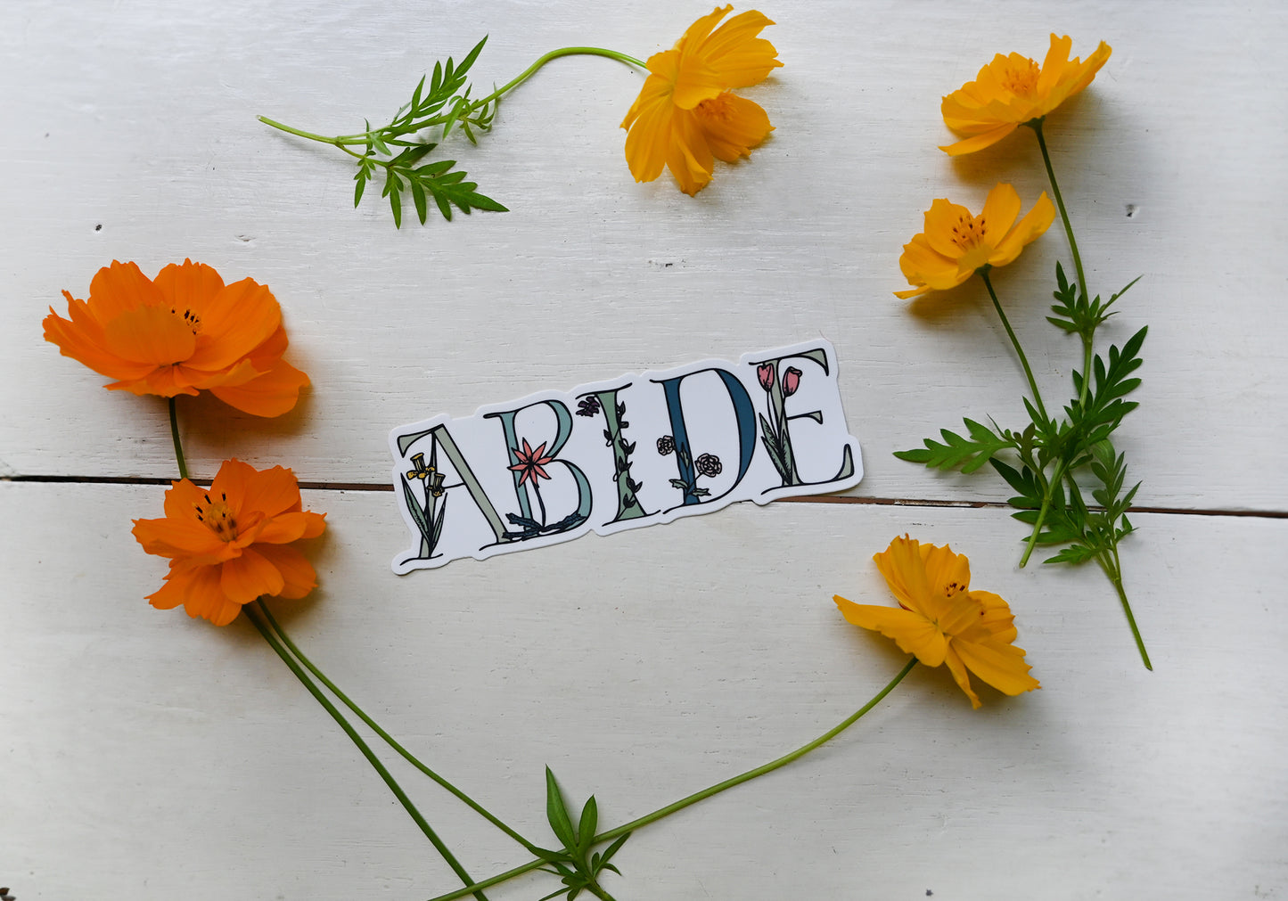 ABIDE vinyl stickers