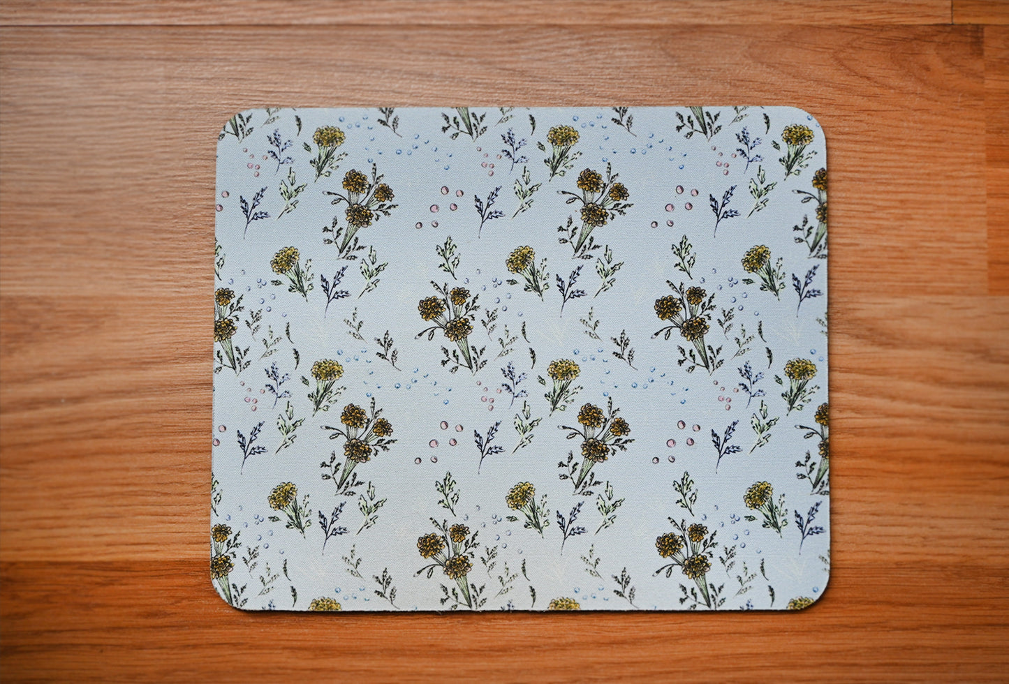 Turquoise Marigolds Mouse pad